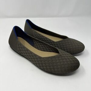 Rothy's Round Toe Flat Safari Basketweave Size 8 Slip On Shoe 001-349